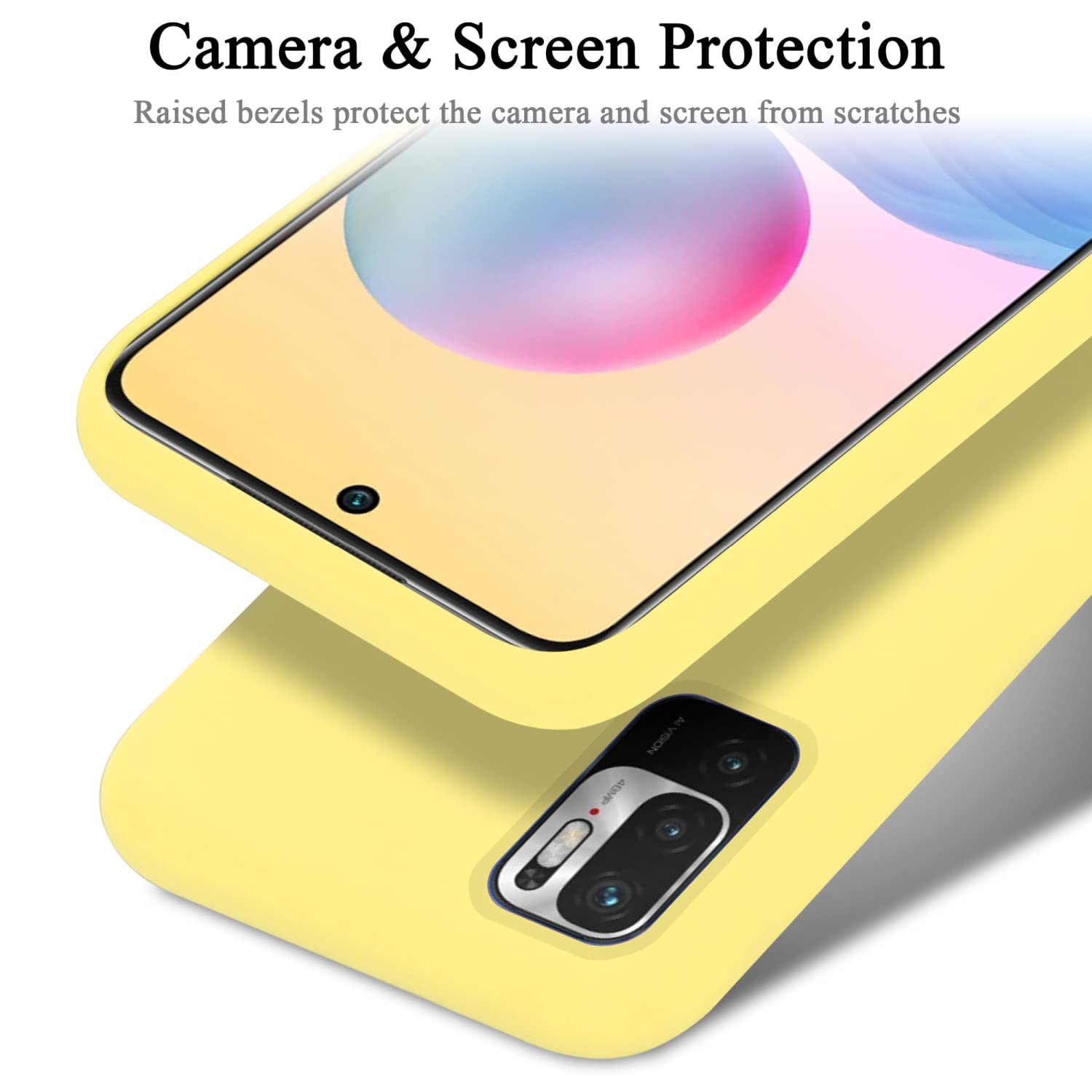 Cadorabo Cover Fluida Gialla Per Xiaomi Redmi Note 10 Pro - Custodia In TPU Morbida - 4