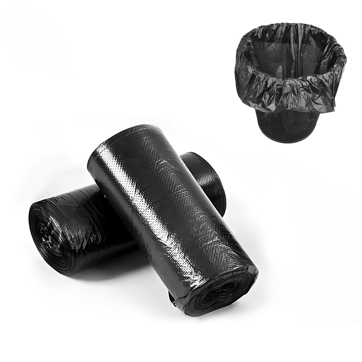 Yourkar Foldable Waterproof Leather Car Garbage Organizer Holder, Automotive Mini Dustbin Container with One Roll Trash Bag, Universal Interior Car Accessories (Trash Bag)