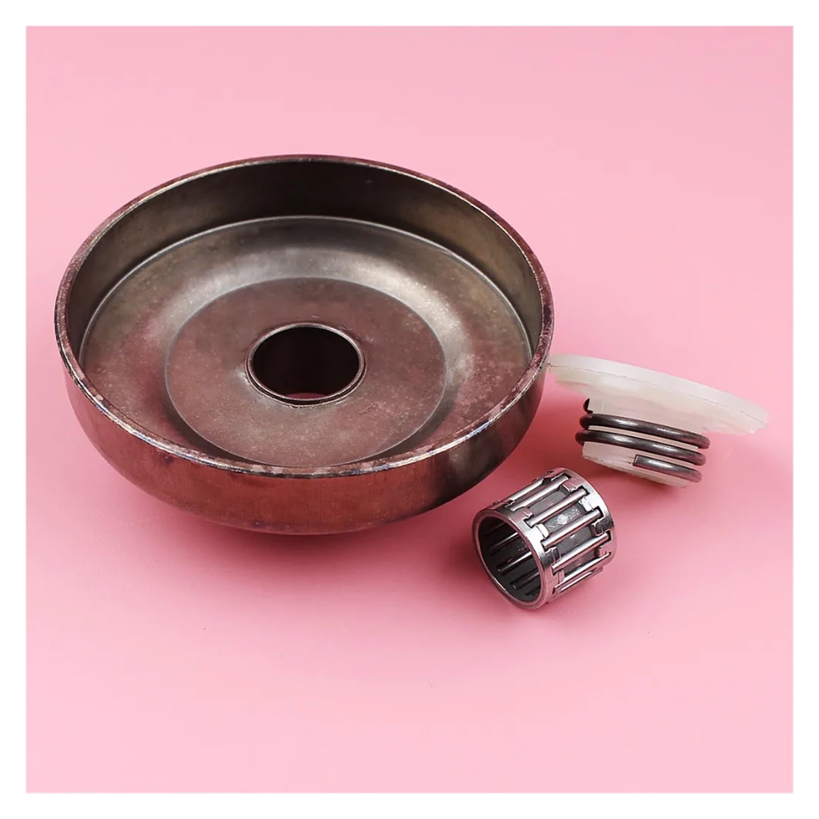 Kit de piñón y Engranaje helicoidal con cojinete de Agujas y Tambor de Embrague for Motosierra EPA 340, 345, 350, 445, 445E y 450E (repuestos)