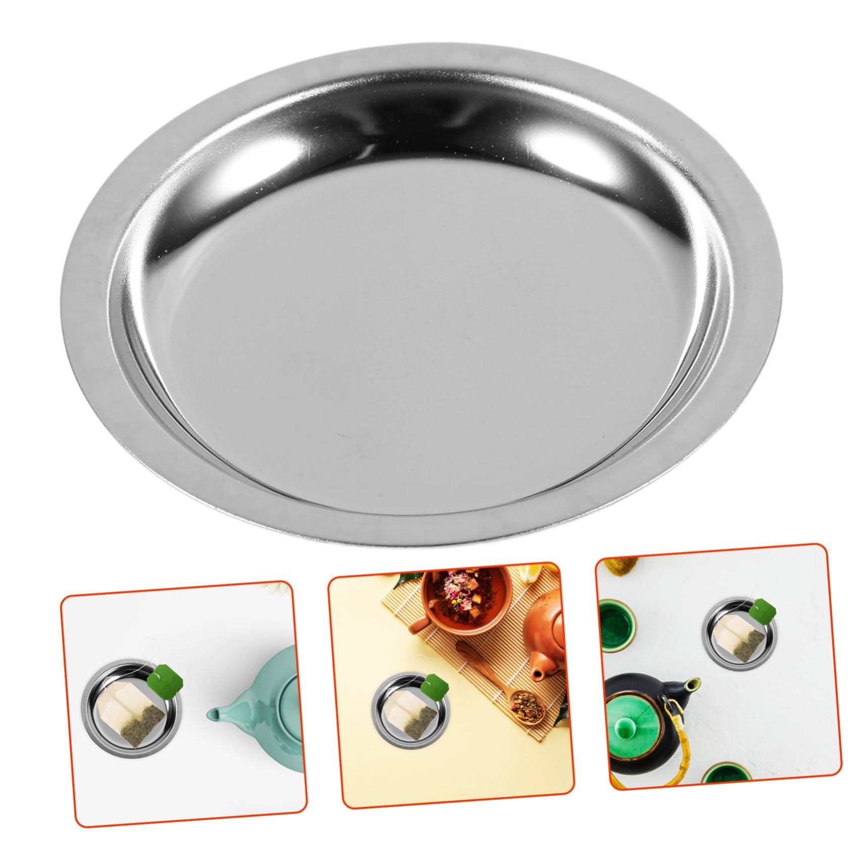 IMIKEYA Stainless Steel Tea Bag Stainless Steel Decorative Dish for Tea Bags for Home Bar and Restaurant Use and Within Reach