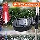 VGE Solar Gartenleuchten, 4 Pack Fiber Optic Reed Lights, 7 Farbe wechselnde Landschaftsbeleuchtung für Patio Auffahrt Weg Rasen Boden