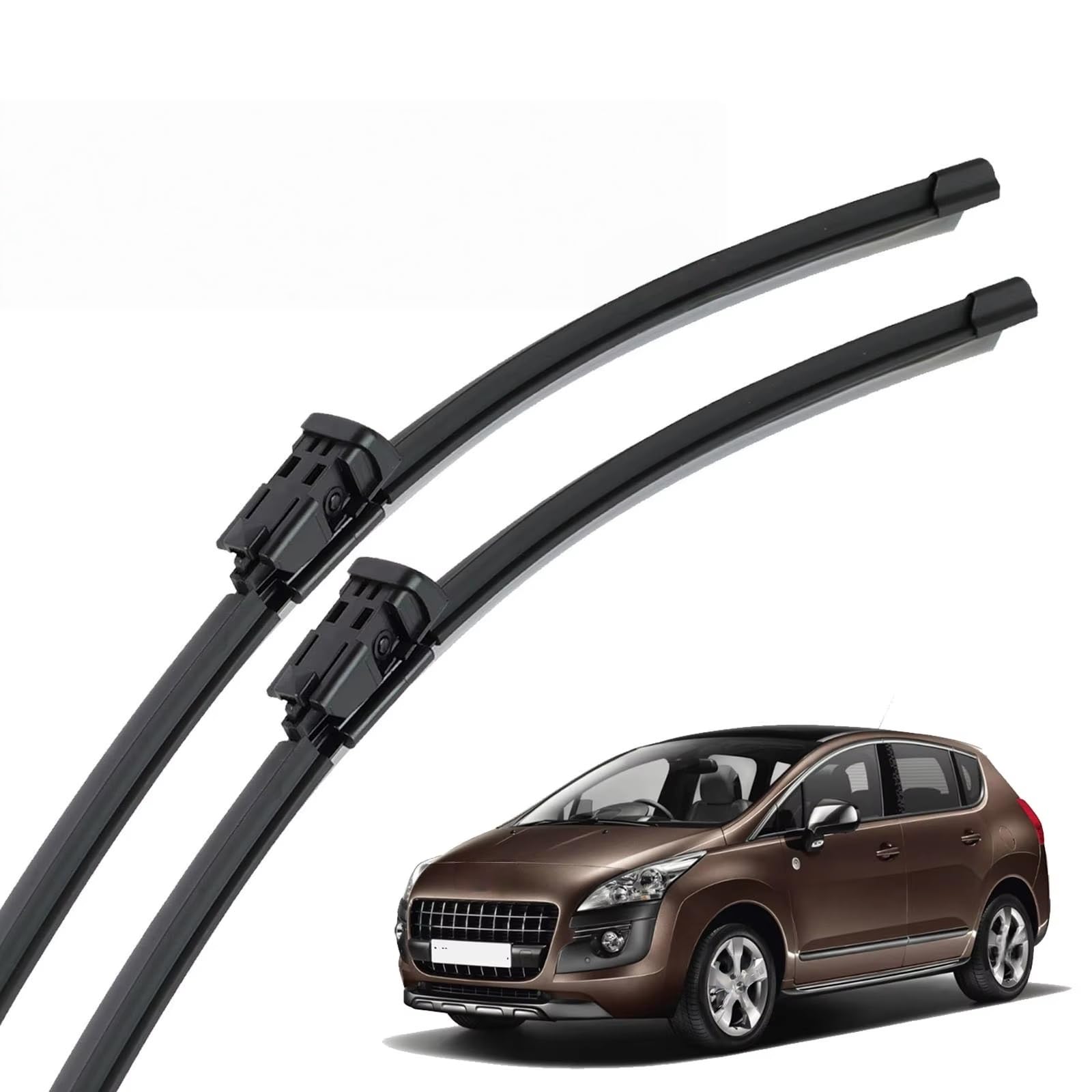 PAPEP Windscreen Wiper Blades for Peugeot 3008 MK1 2008-2015 30"+28", Front Replacement Wipers OEM Quality Water Repellent Rubber Automotive Windshield