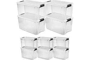 Sterilite 70 Quart Storage Bin with Lid (Pack of 4)