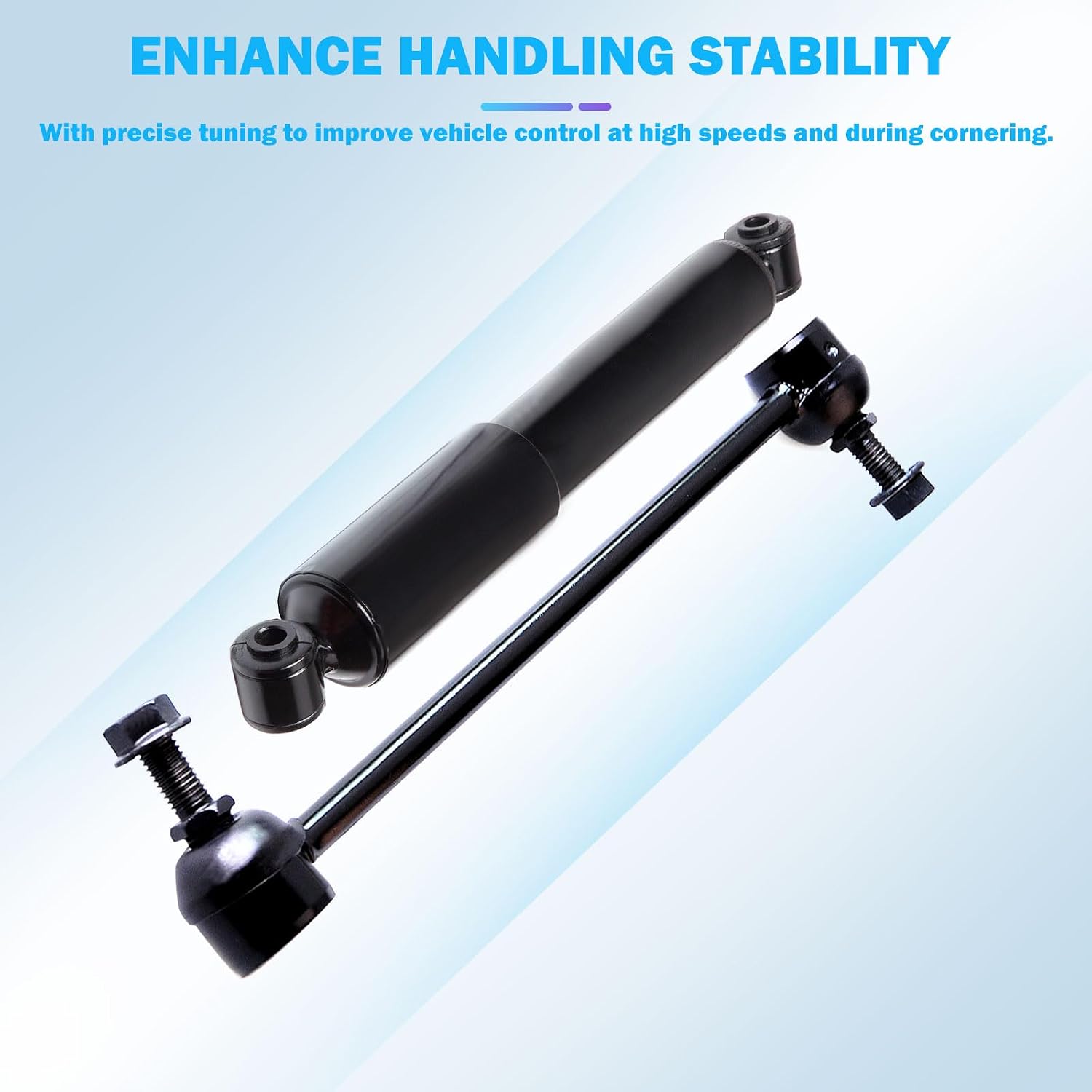 Front & Rear Struts and Shocks with 6pcs Suspension Kits Complete Assembly Fit for 2008-2016 for Chrysler for Town & Country 2008-2019 for Dodge for Grand Caravan Replace Stabilizer Bar Link