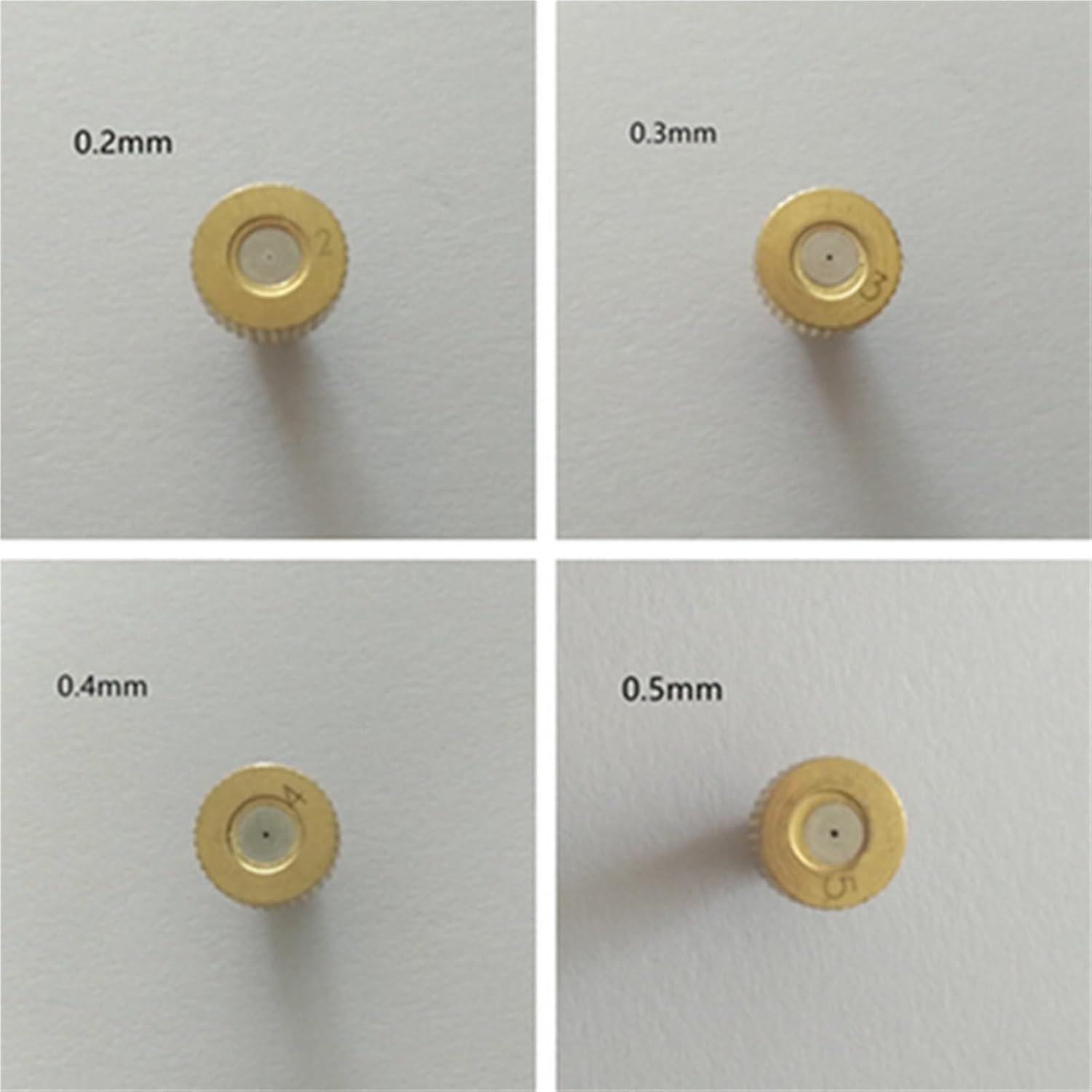 20 PCS Outdoor Cooling System Brass Misting Nozzles 0.1/0.2/0.3/0.4/0.5/0.6/0.7mm for Garden, Patio, Greenhouse(0.8mm)