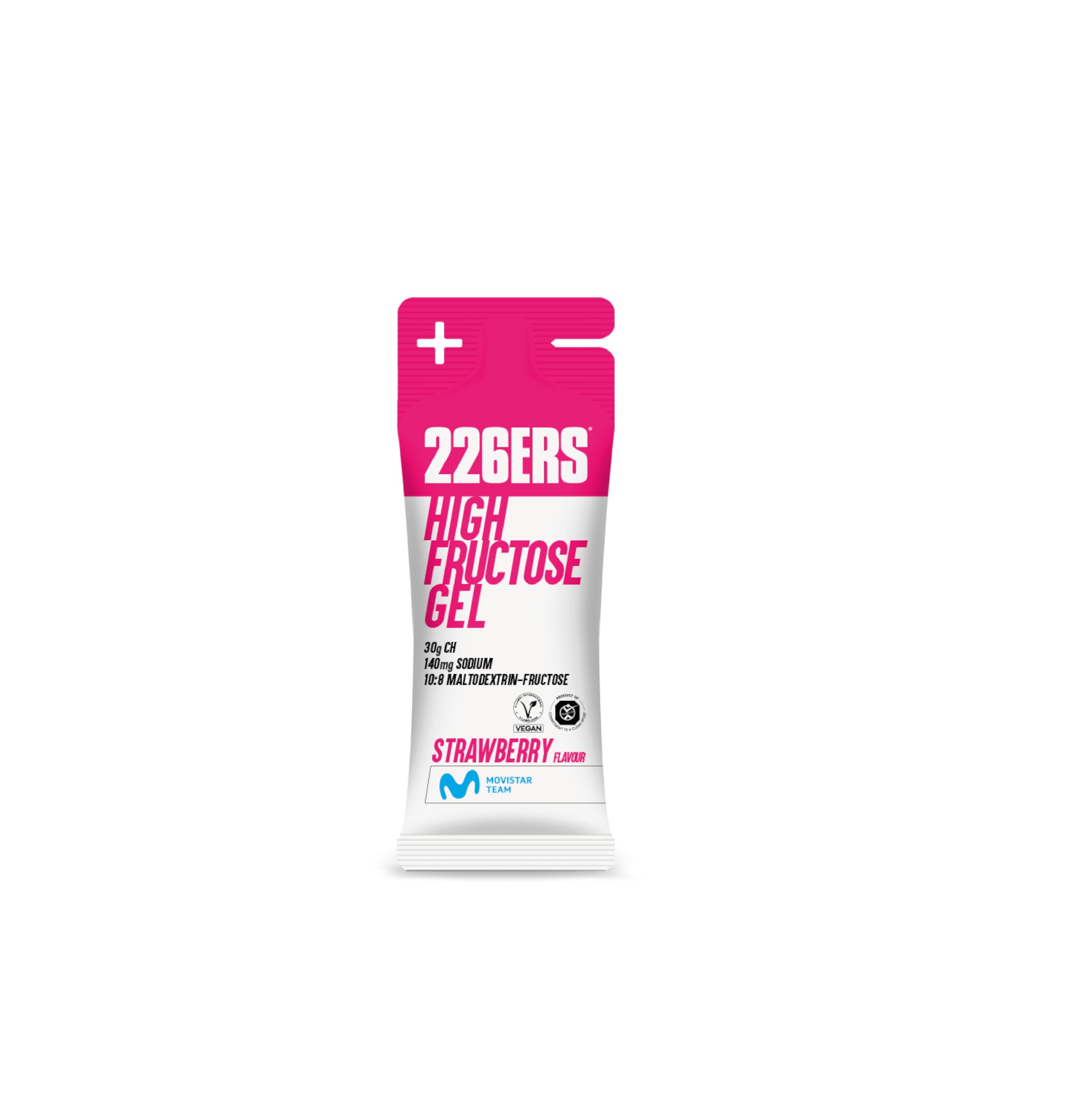 226ERS - High Fructose XS, Gel Energetico per Sportivi, con Maltodestrina e Fruttosio, Vegano e Senza Glutine, Apporto di Carboidrati, Gusto Fragola