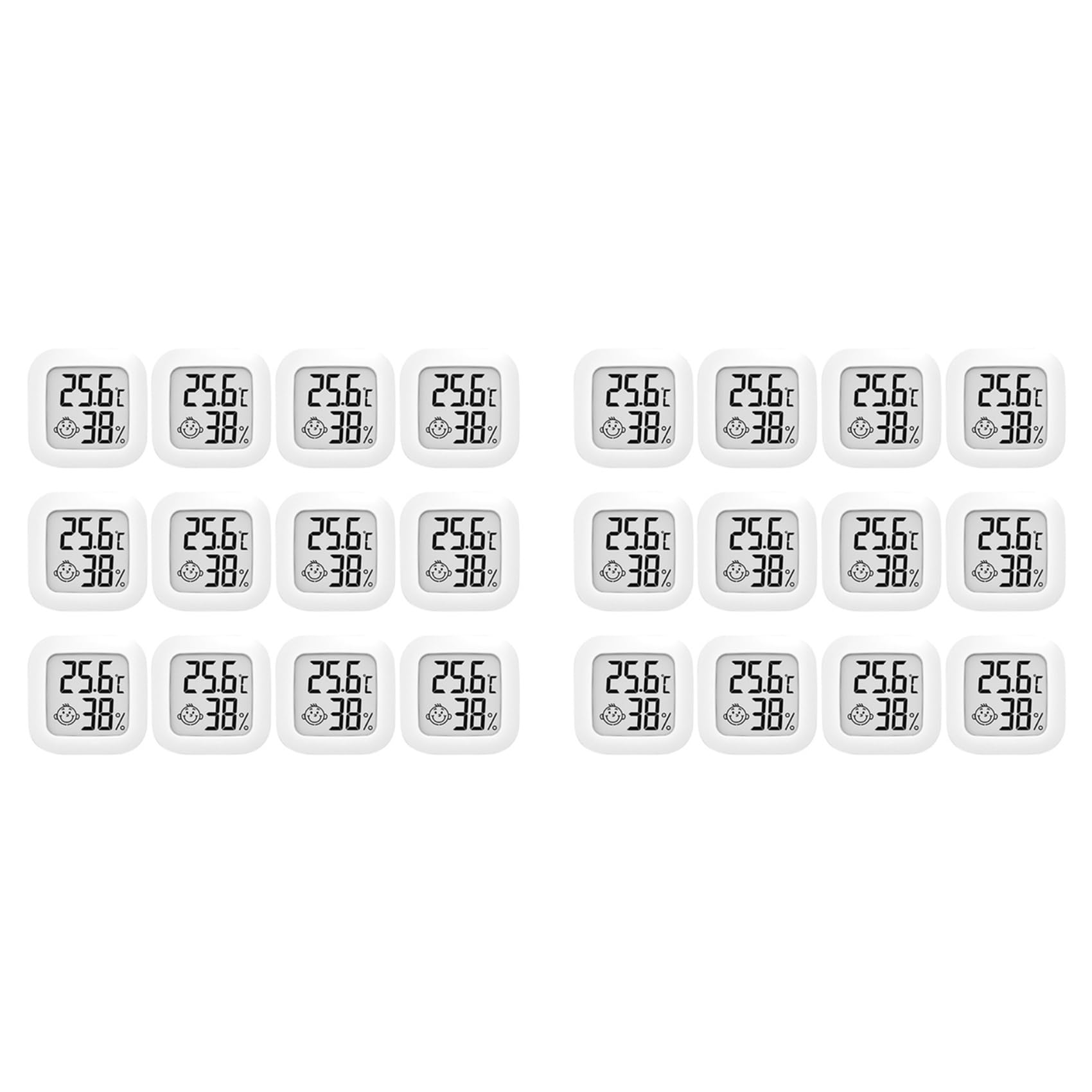 24 Piezas Mini LCD Termómetro Digital Higrómetro Temperatura Interior Medidor de Humedad Medidor de Sensor