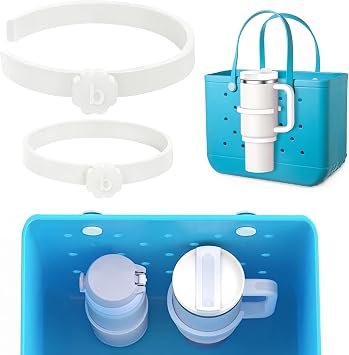 Oudizz Bogg Bag Cup Holder for 30oz 40oz Stanley, Insert Drink Holder Compatible Bogg Bags/Simply Southern Beach Tote Bags, Adjustable Water Bottle Holder Attachment for Bogg Bag Accessories