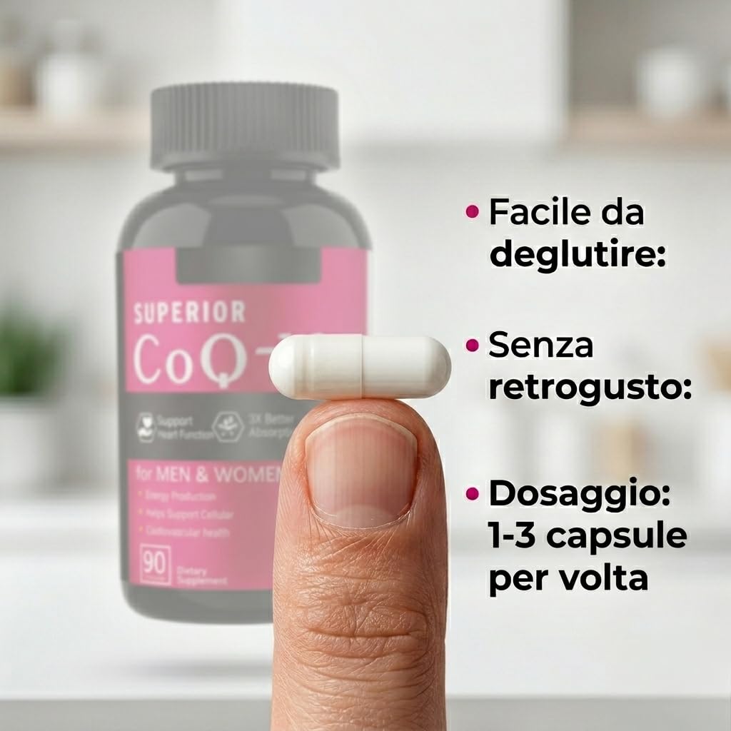 Coenzima Q10 300mg | 90 Capsule Vegane | Alta Assorbibilità