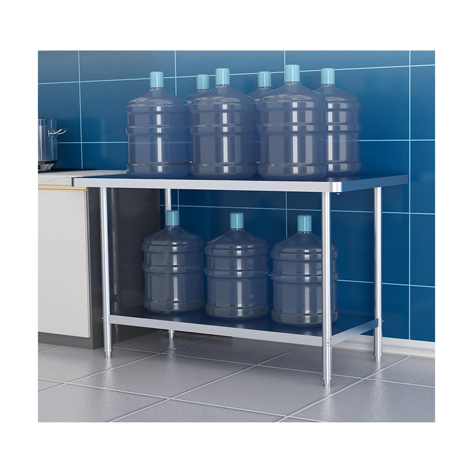 kitchen prep table, Thickened Plate, Strong Load-bearing Capacity, Suitable For Multiple Scenarios(130 * 40 * 80cm/51.1 * 15.7 * 31.5in)