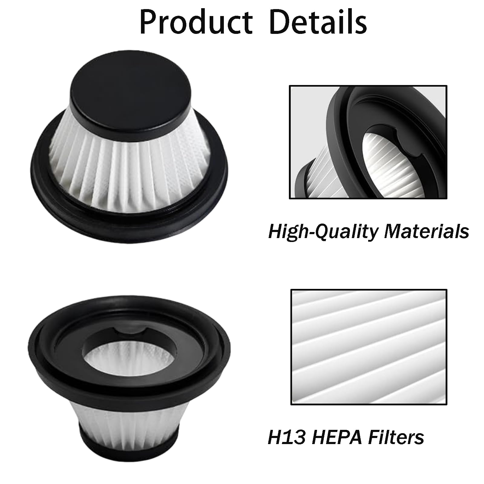 vhbw 3x Staubsaugerfilter Ersatz für Black & Decker SVF11, 1004708-73 vhbw 3x Staubsaugerfilter Ersatz für Black & Decker SVF11, 1004708-73