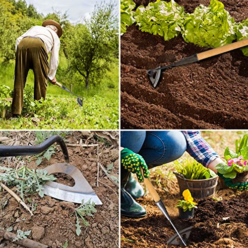 Gardening Tools Hollow Hoe, All-Steel Hardened Hollow Hoe, Sharp Durable Garden Weeding Tools, Hoe Garden Tool Hand Shovel Weed Puller For Backyard Loosening Farm Planting Weeding (For Long Handle) #TOP3