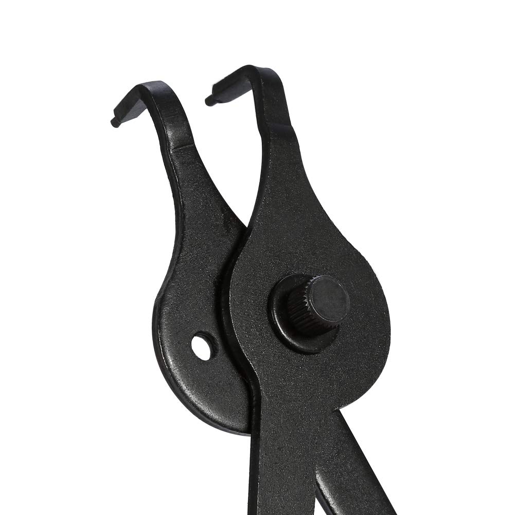 Qii lu Pinza per anelli di sicurezza Pinza a punta piegata Kit di pinze per anelli elastici esterni 11 pezzi Set di utensili per pinze per anelli elastici interni ed esterni