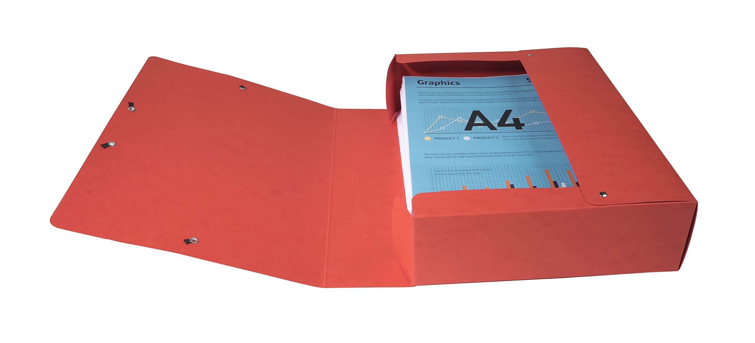 Exacompta - Réf. 50405E - 1 boite de classement avec élastiques Exabox - en carte lustrée 600g/m2 - Dos