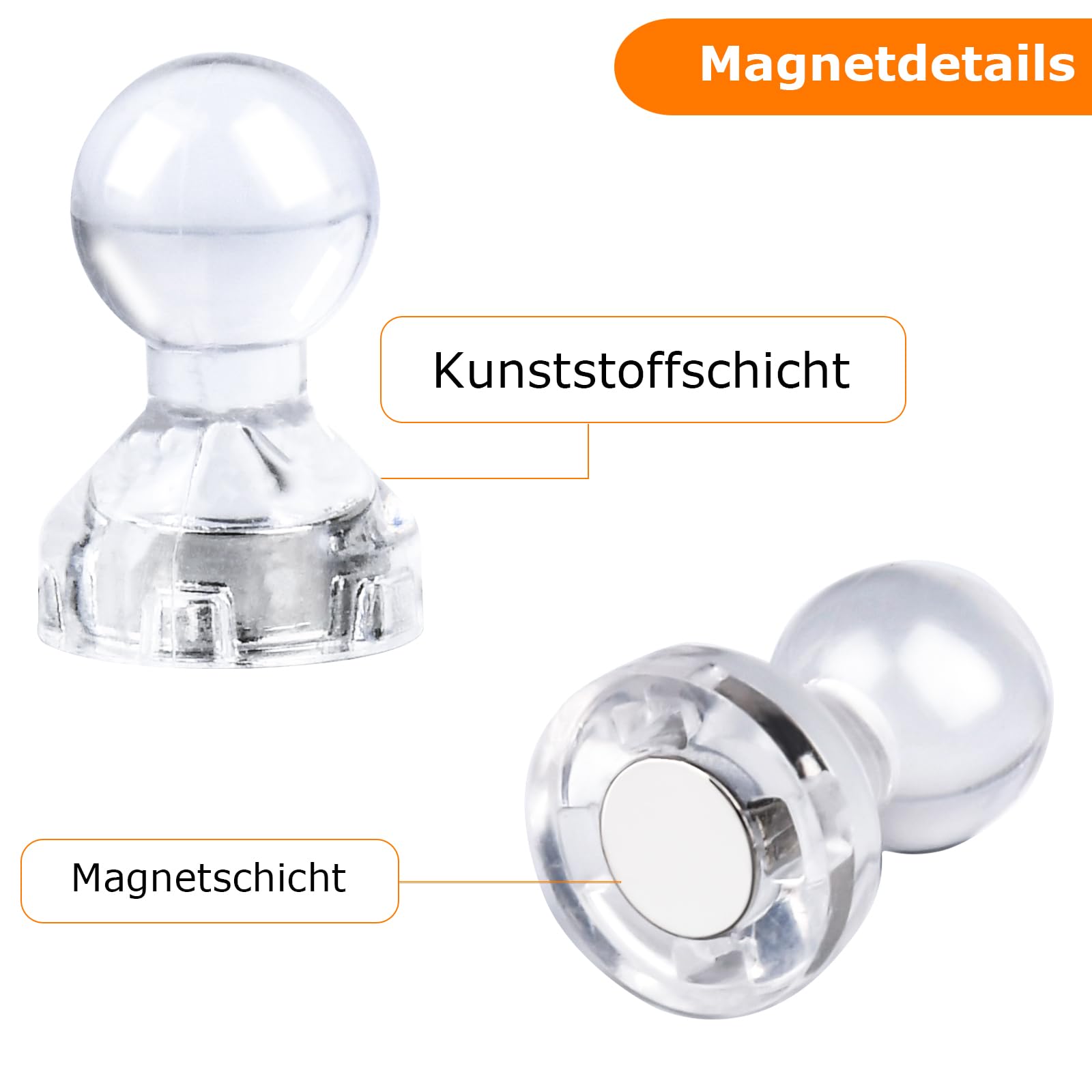 Mini-magneetset, 50 stuks decoratieve neodymium magneten