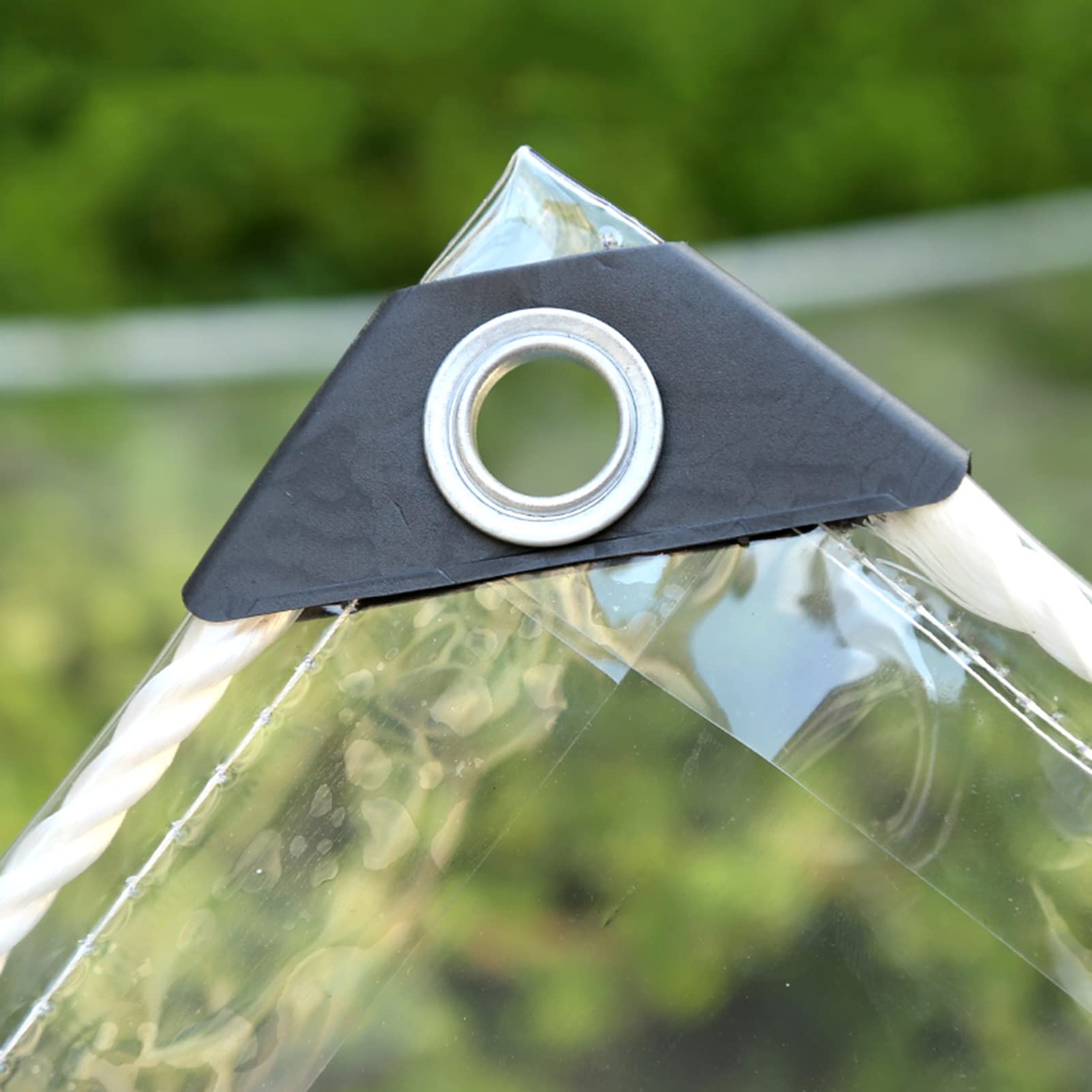 Clear Waterproof Tarpaulin with Reinforced Eyelets for Camping and Outdoor Activities (2m x 3m)