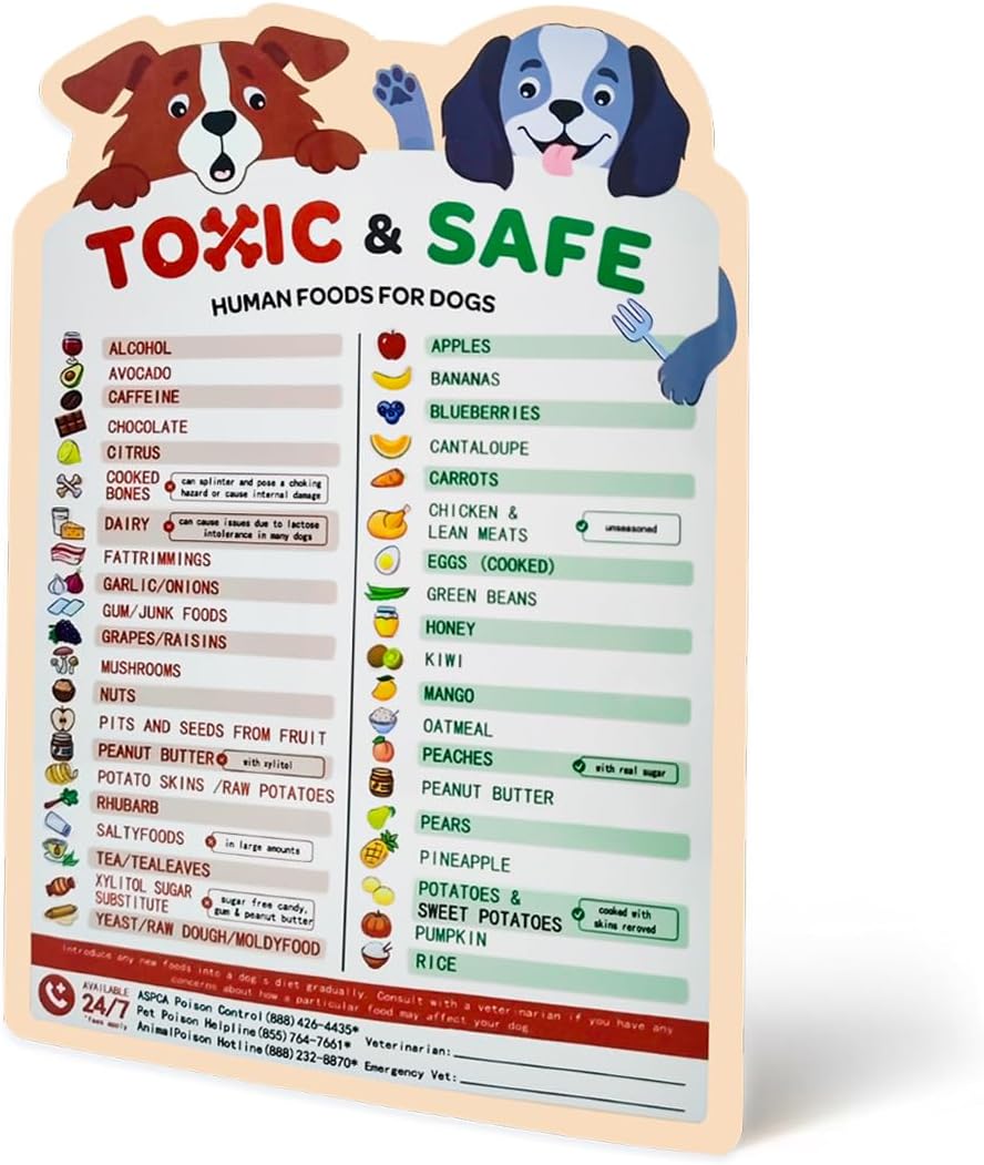 Magnetic List of Foods Dogs Can & Can’t...