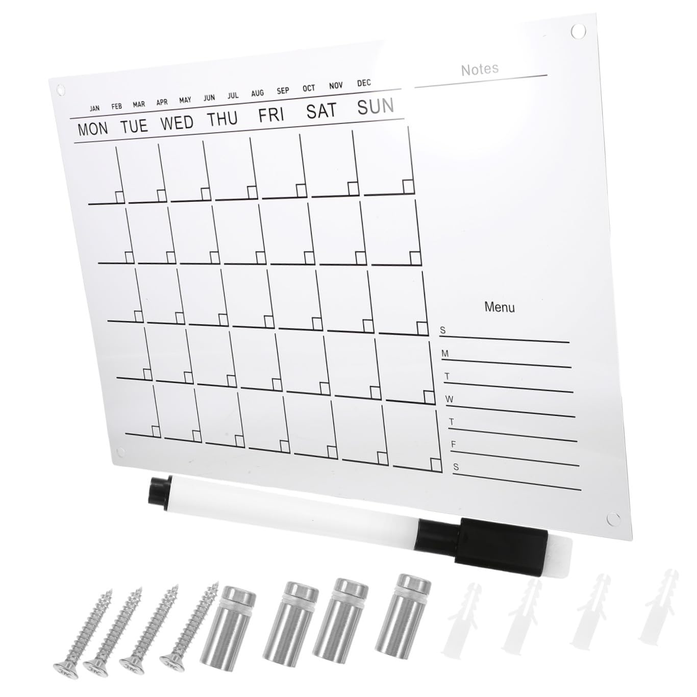 MAGICLULU Acryl Wandkalender 42x29,7cm Transparent Hängender Wochenplaner Umweltfreundliche Kalendertafel für Büro und Zuhause Zufällige Farbe