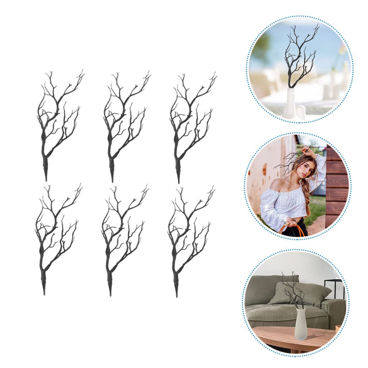 Abaodam 18pezzi Rami Decorativi Artificiali Plastica Per Decorazione Casa e Feste Antler Branches Per Halloween e Natale Accessorio Versatile Per Vasi e Ambienti Interni Ed Esterni