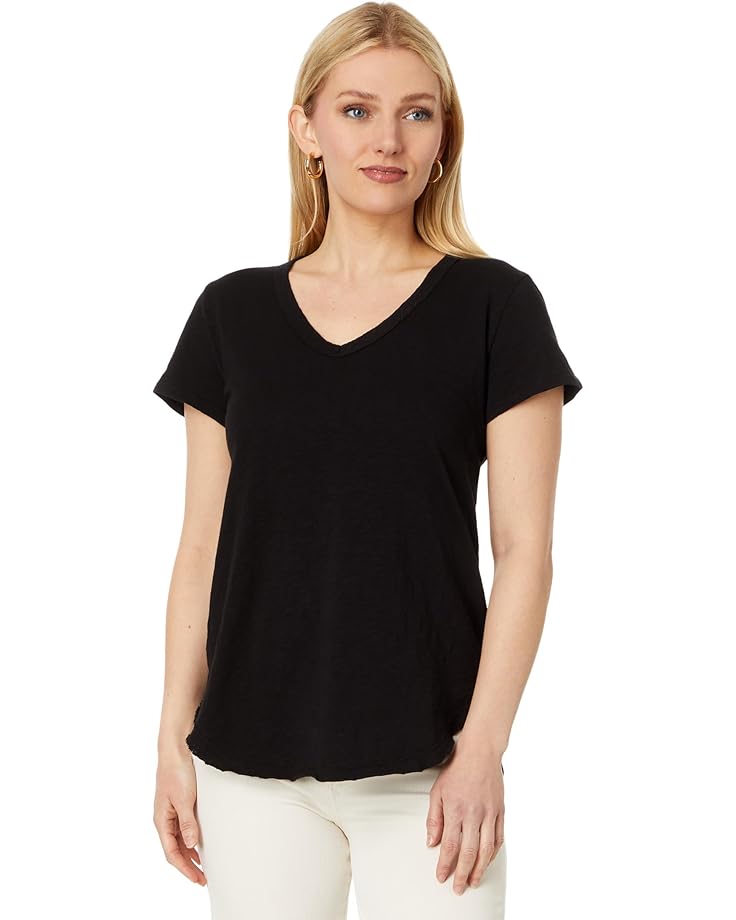 Mod-o-doc V-Neck Tee with Curved Hem - Main View