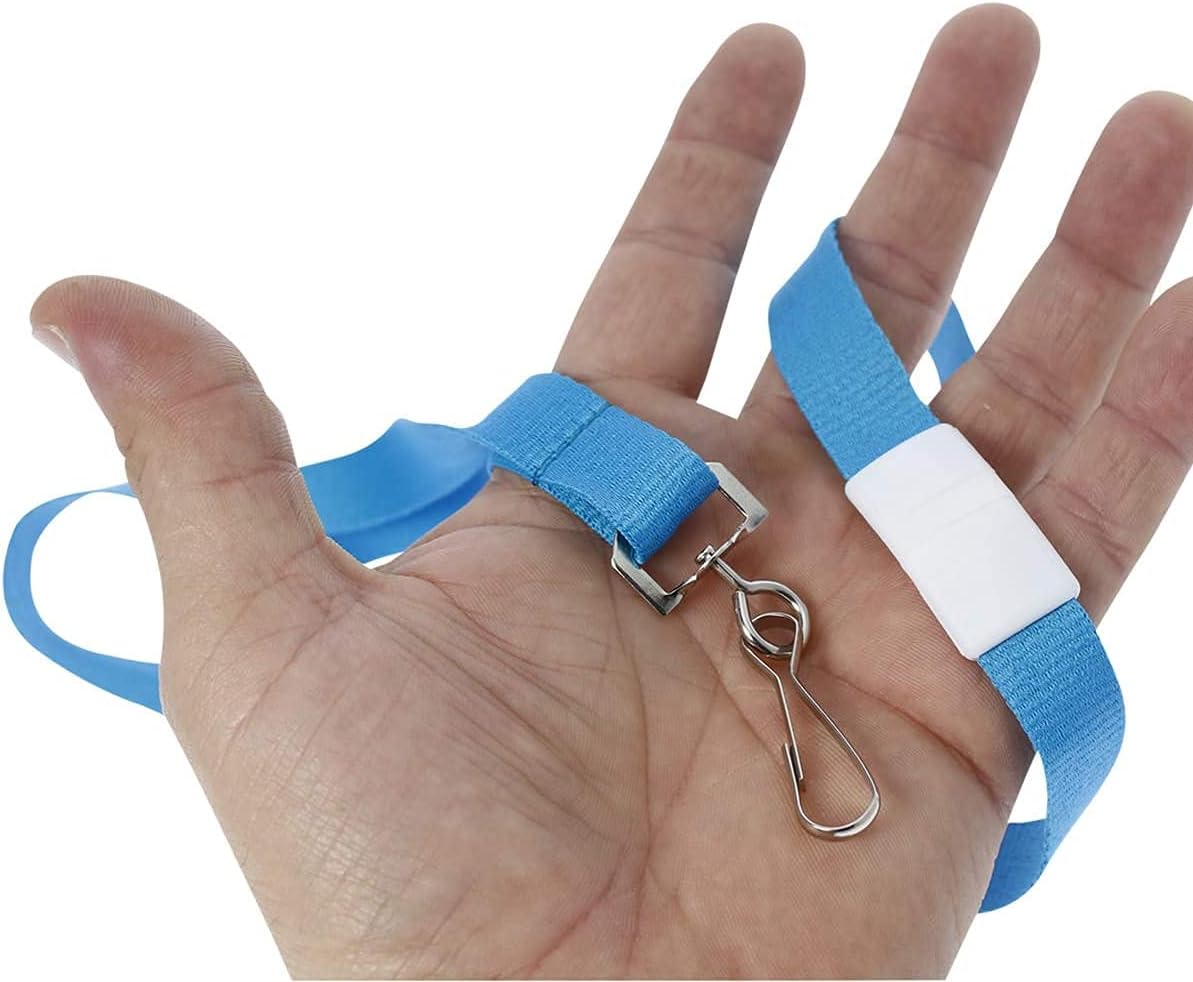 Specialist ID Bulk 25 Pack - Bright Wide Lanyards for Name Badges w/Safety Breakaway Neck Clasp & ID Badge Holder J Clip - High Visibility Neon for Name Tag, Keys, Cruise, Student ID (Neon Sky Blue)