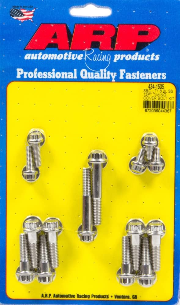 ARP 434-1505 Timing Cover Bolt Kit (SBC LT1 6.2L SS 12pt timing cover)