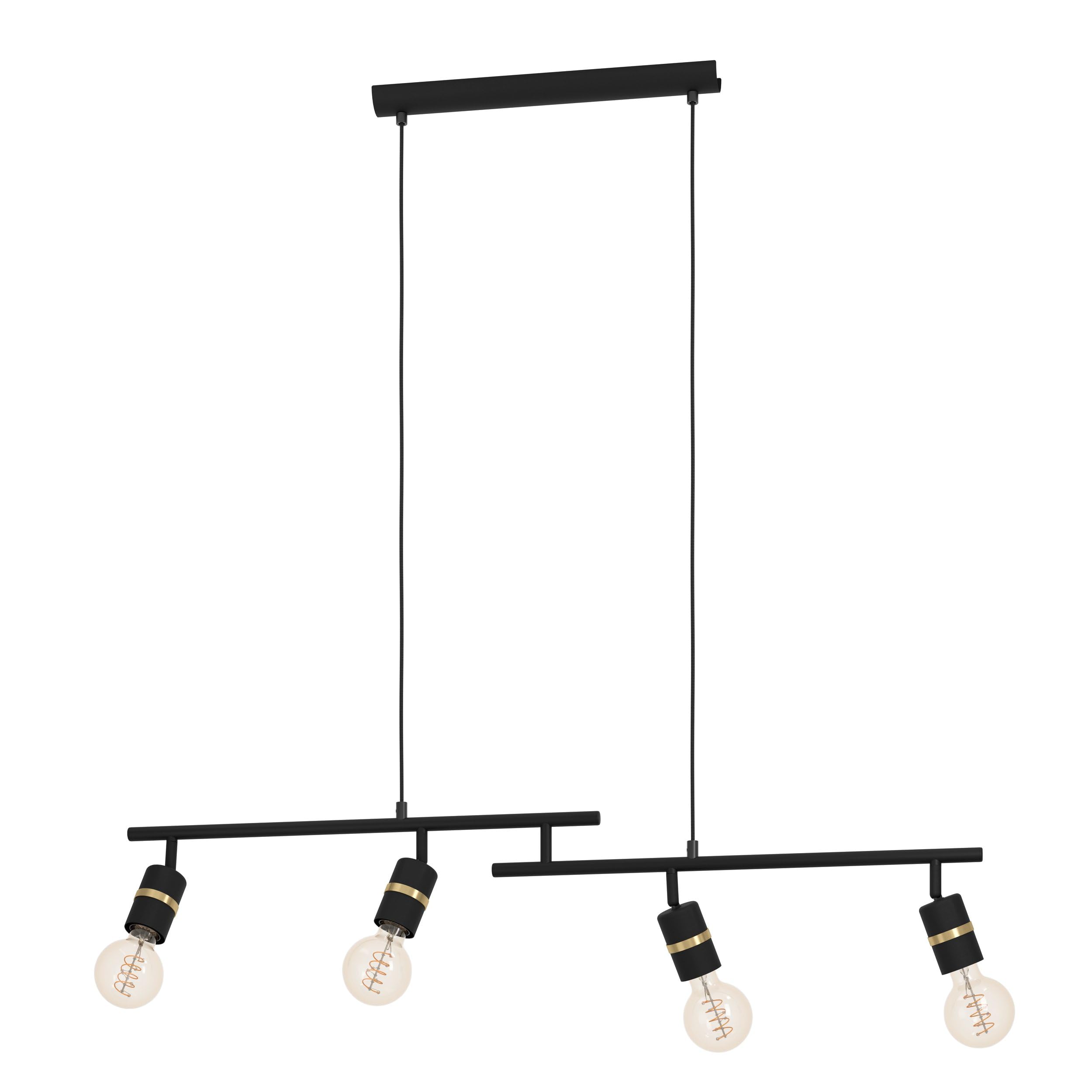 Eglo Pendant Lighting Lurone, Ceiling Light Fitting with 4 Adjustable Spots
