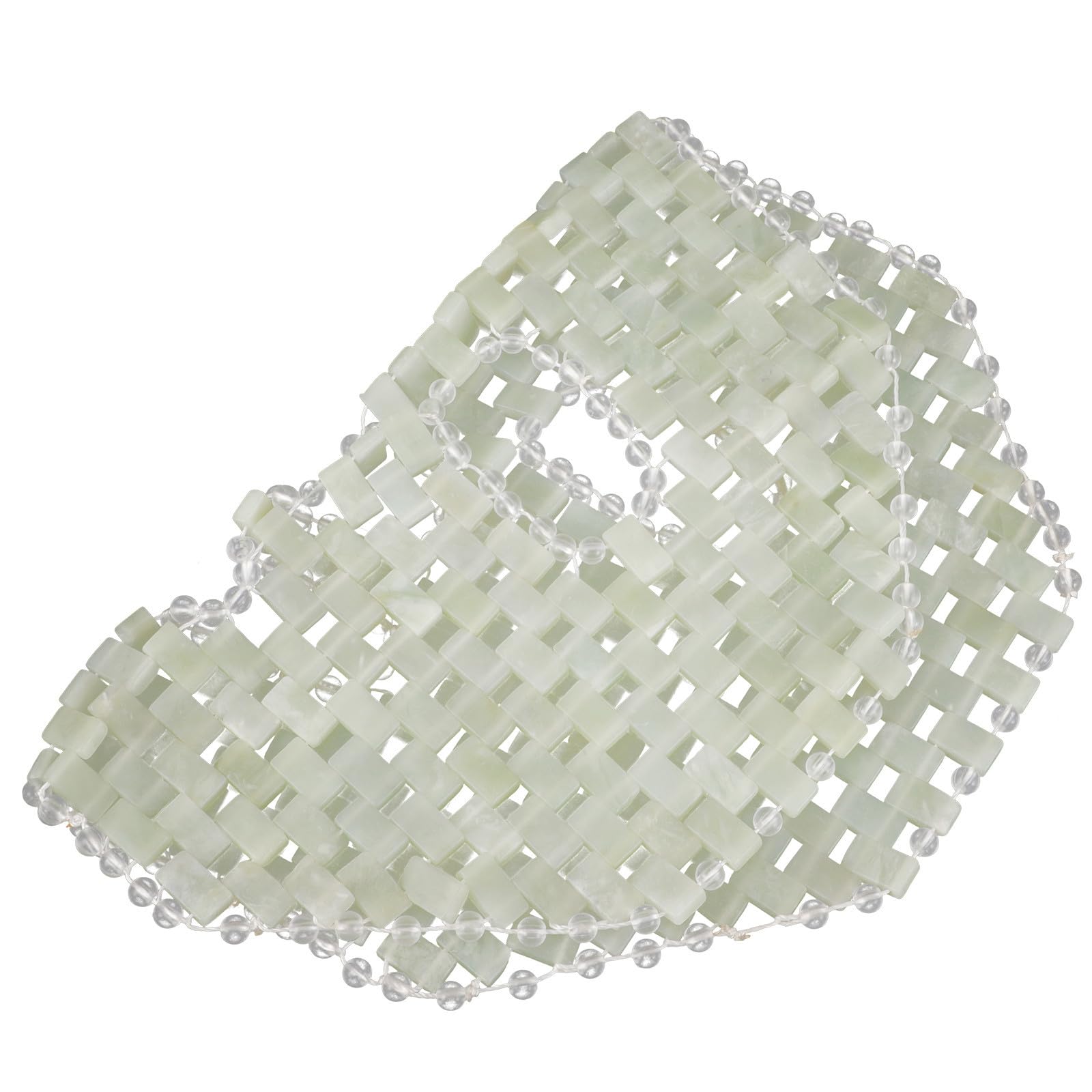 NOLITOY Mascarilla Facial de Jade Natural para Masaje y Cuidado, Material de Jade Genuino, y Fácil de Limpiar, Adecuado para Aplicación de Maquillaje y Uso Diario