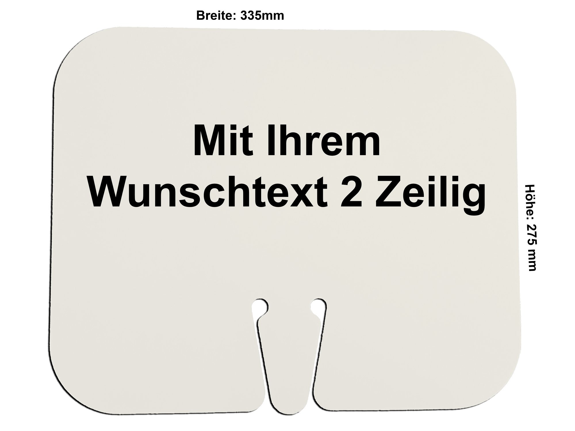 UvV Flex Leitkegel 50 oder 75cm orange inkl. 1x Aufsteckschild mit Wunschtext z.B. Bitte Abstand halten (75 cm)