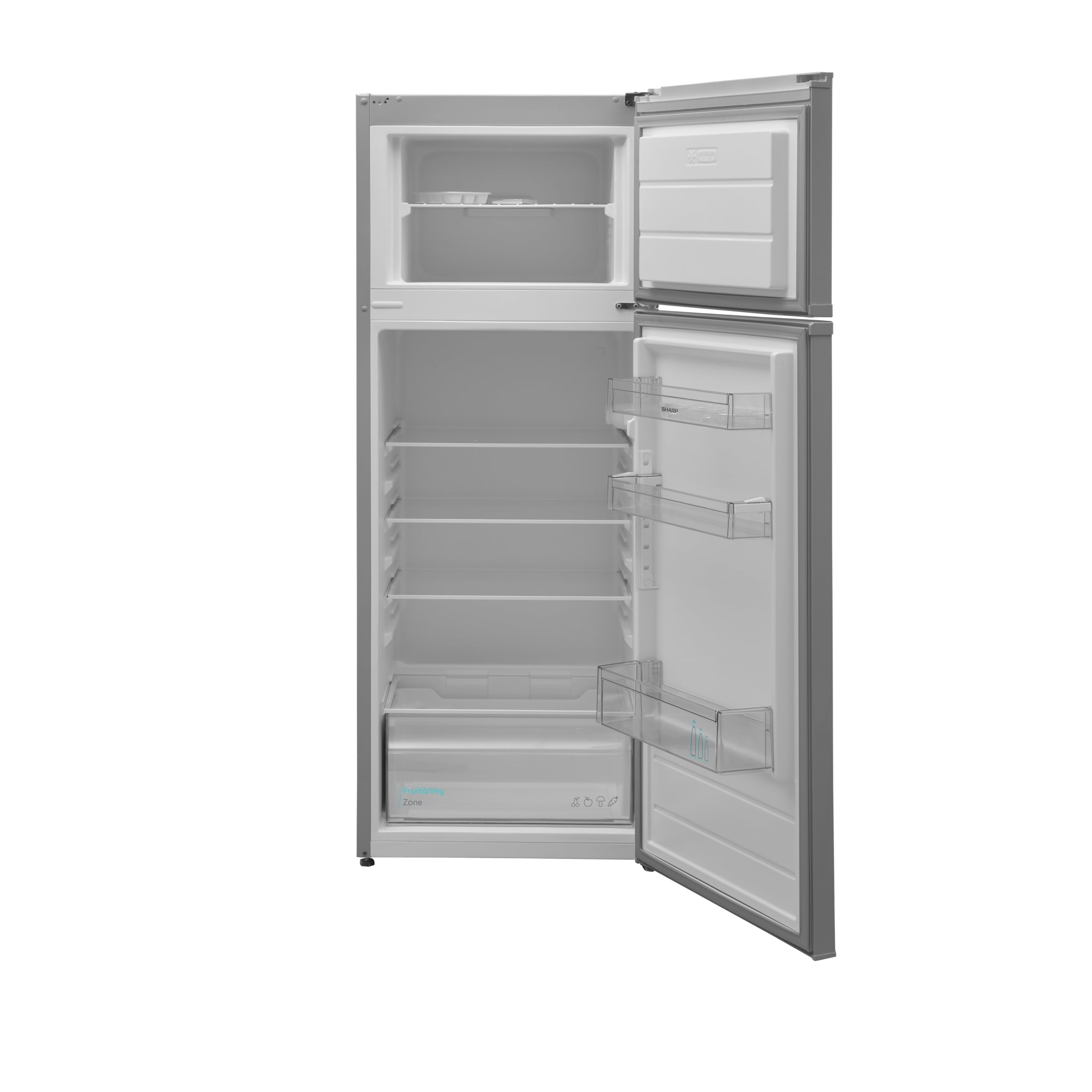 SHARP Réfrigérateur/Congélateur SJ-FTB01ITXSD-EU2 / Largeur 54 cm/Volume 213 l dont 42 l dans le congélateur / 39 dB/Système de refroidissement NanoFrost/Éclairage intérieur LED/Commande