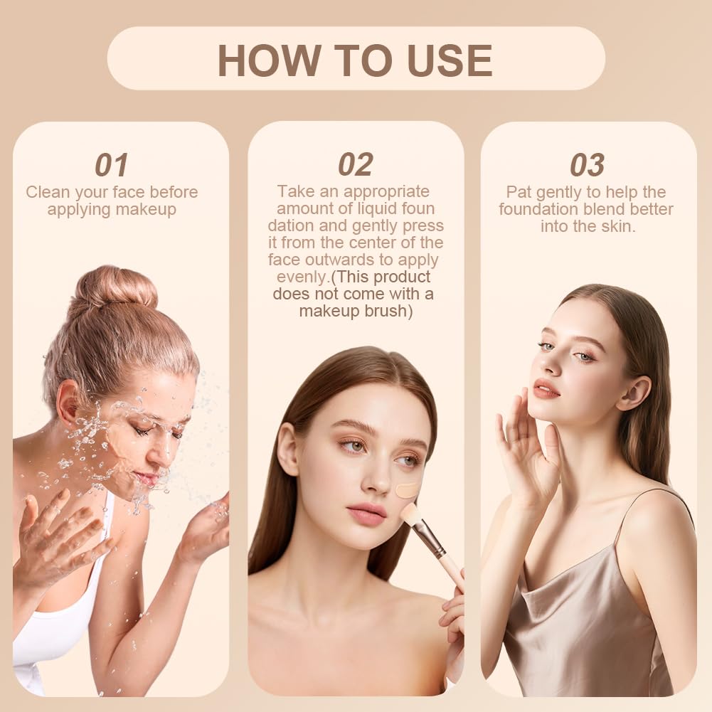 AUYAO 4 in 1 Colour Changing Foundation SPF50 Foundation Liquid Medium Spectrum Foundation - Image 3