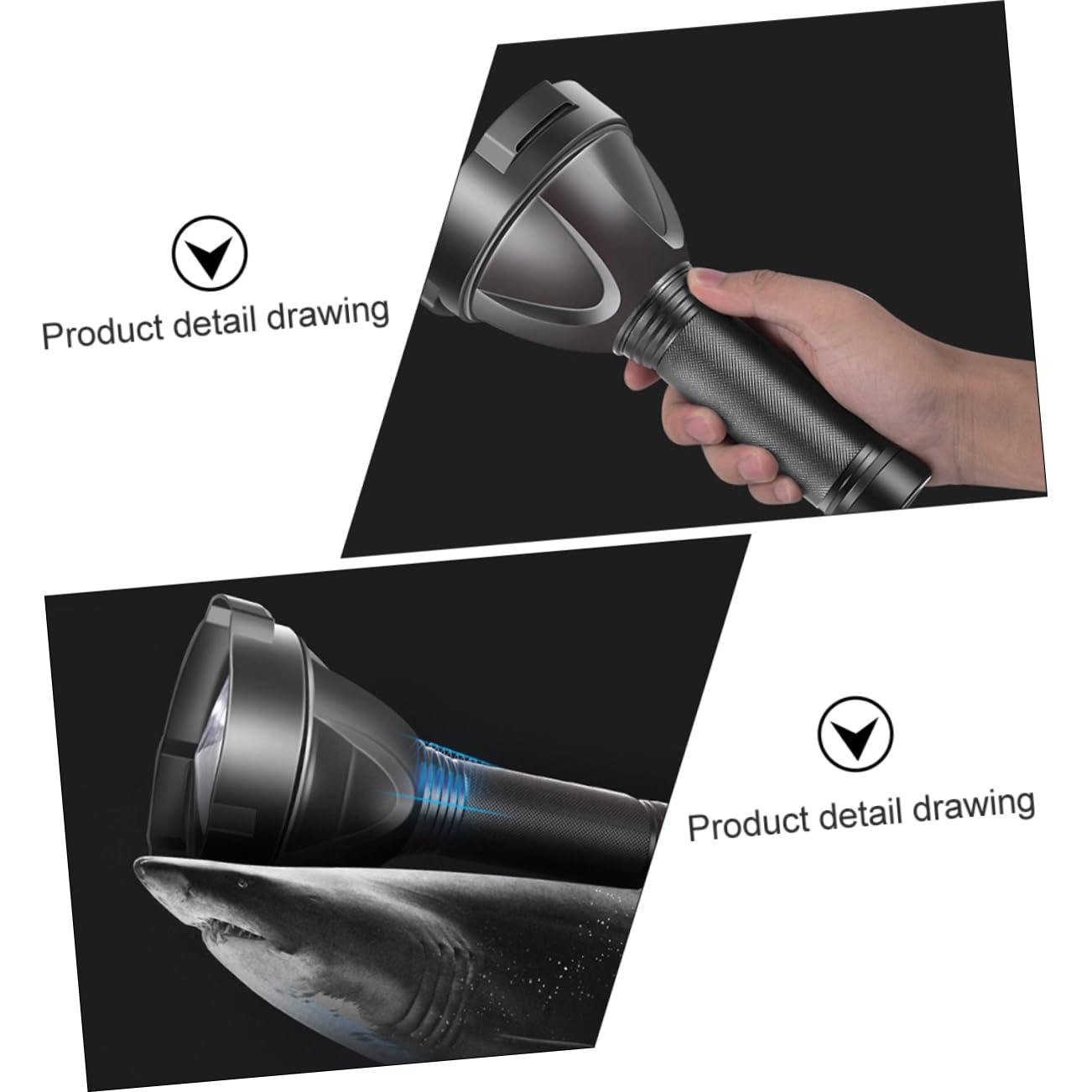 OSALADI Torcia Elettrica Ultra Luminosa da Campeggio in Lega di Alluminio, Portatile USB Tre Modalità di Illuminazione per Uso Esterno, Emergenza e Escursionismo