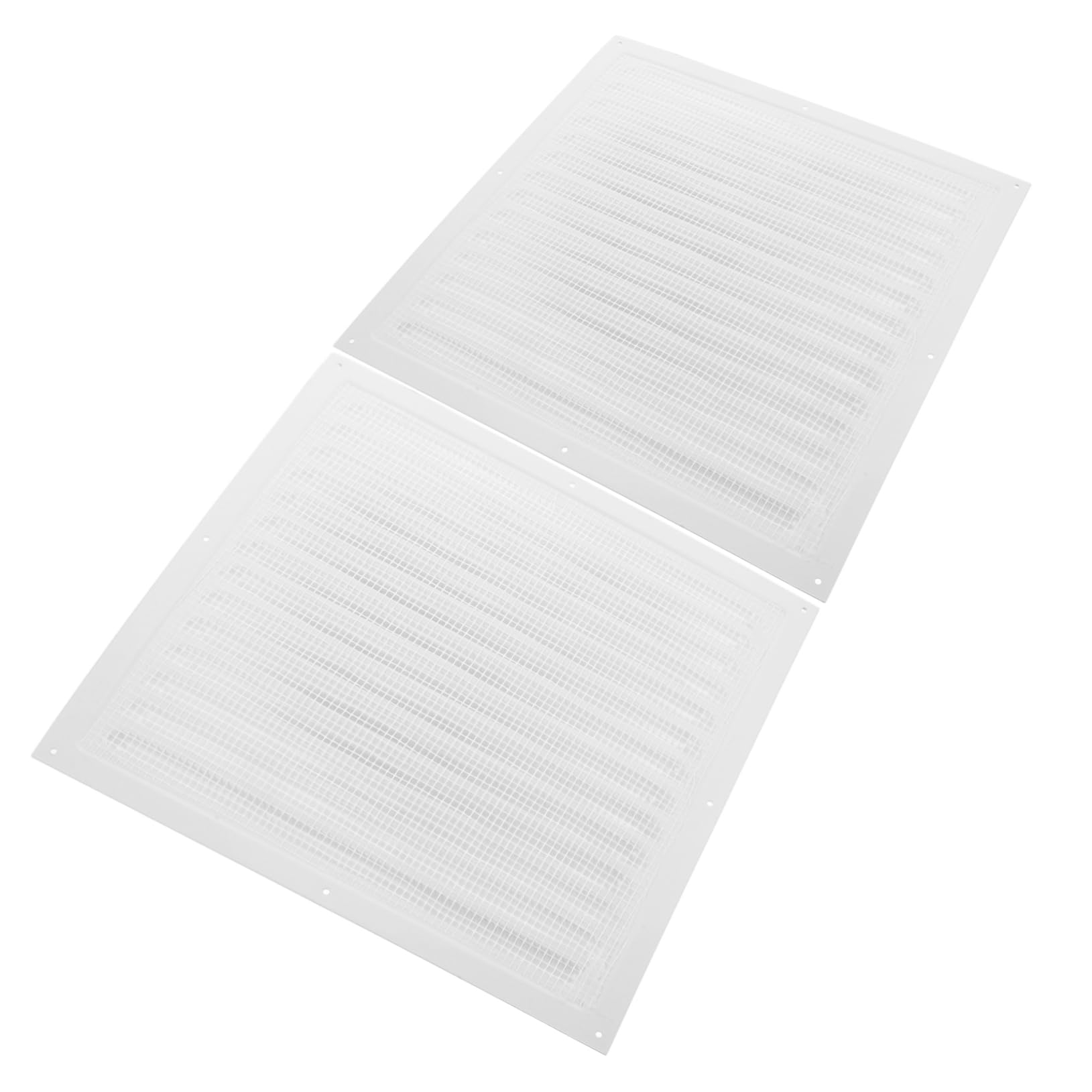 Griglia di Ventilazione in Lega di Alluminio 300x300 2 Pezzi | Louvered Design, Montaggio Facile, Bianco, per Pareti Esterne e Casa, Struttura a Pannello Grigliato