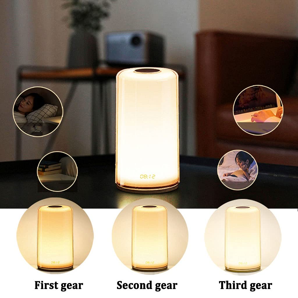 Sunrise Simulation Wake Up Light, Touch Control, 3 Livelli di Luminosità, Sveglia, per Camera da Letto, Soggiorno, Ufficio