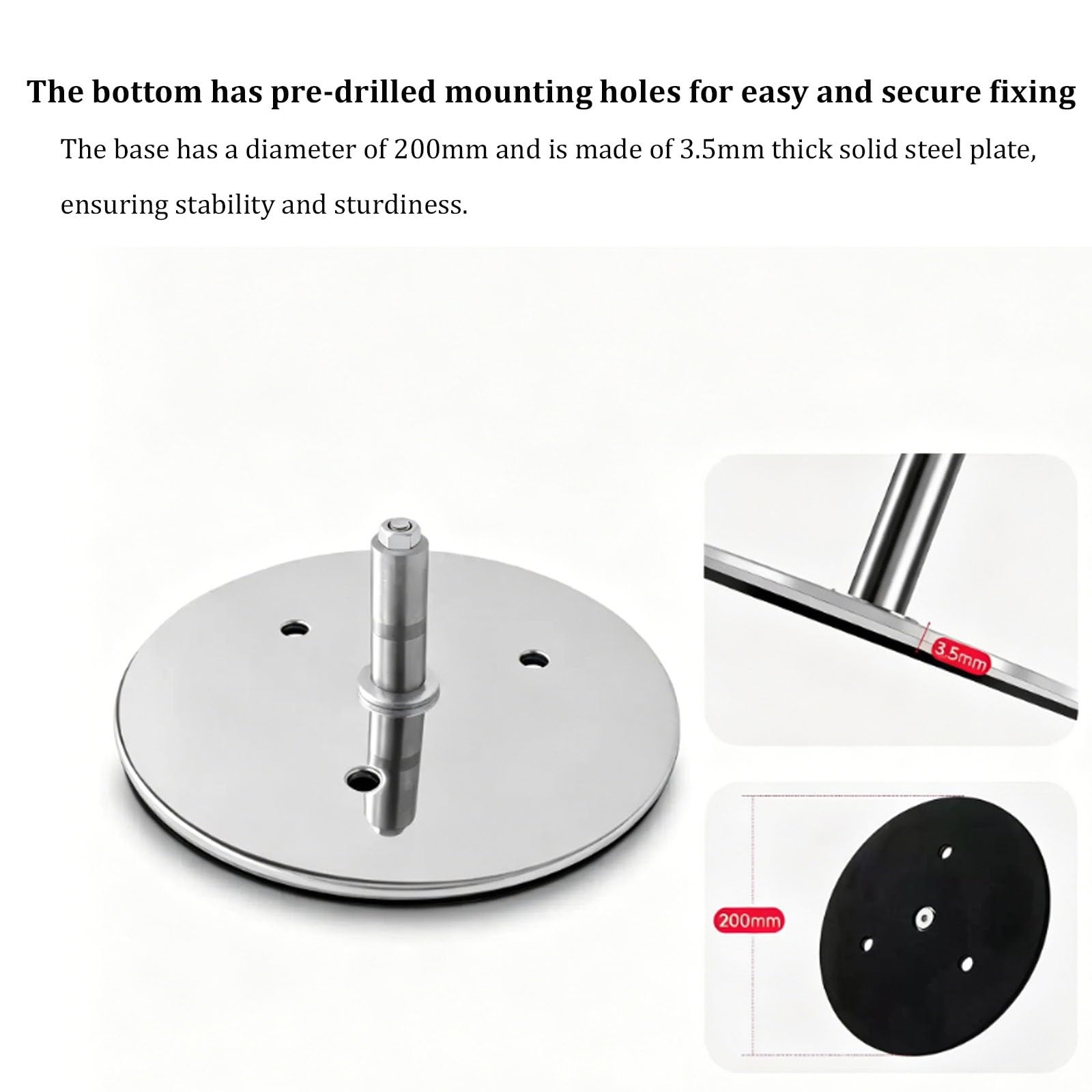Abnehmbare 2-in-1-Dreh- und statische Tanzstange aus 45 mm robustem Metall, höhenverstellbar, ideal für Heim- und Fitnessstudios