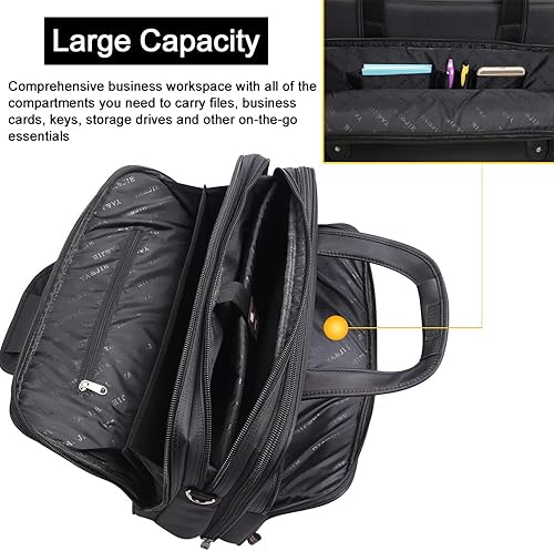 Miniatura 8 de Maletines grandes para hombres Bolsa de lona para computadora portátil Bolsa de trabajo de negocios Bolsa de oficina