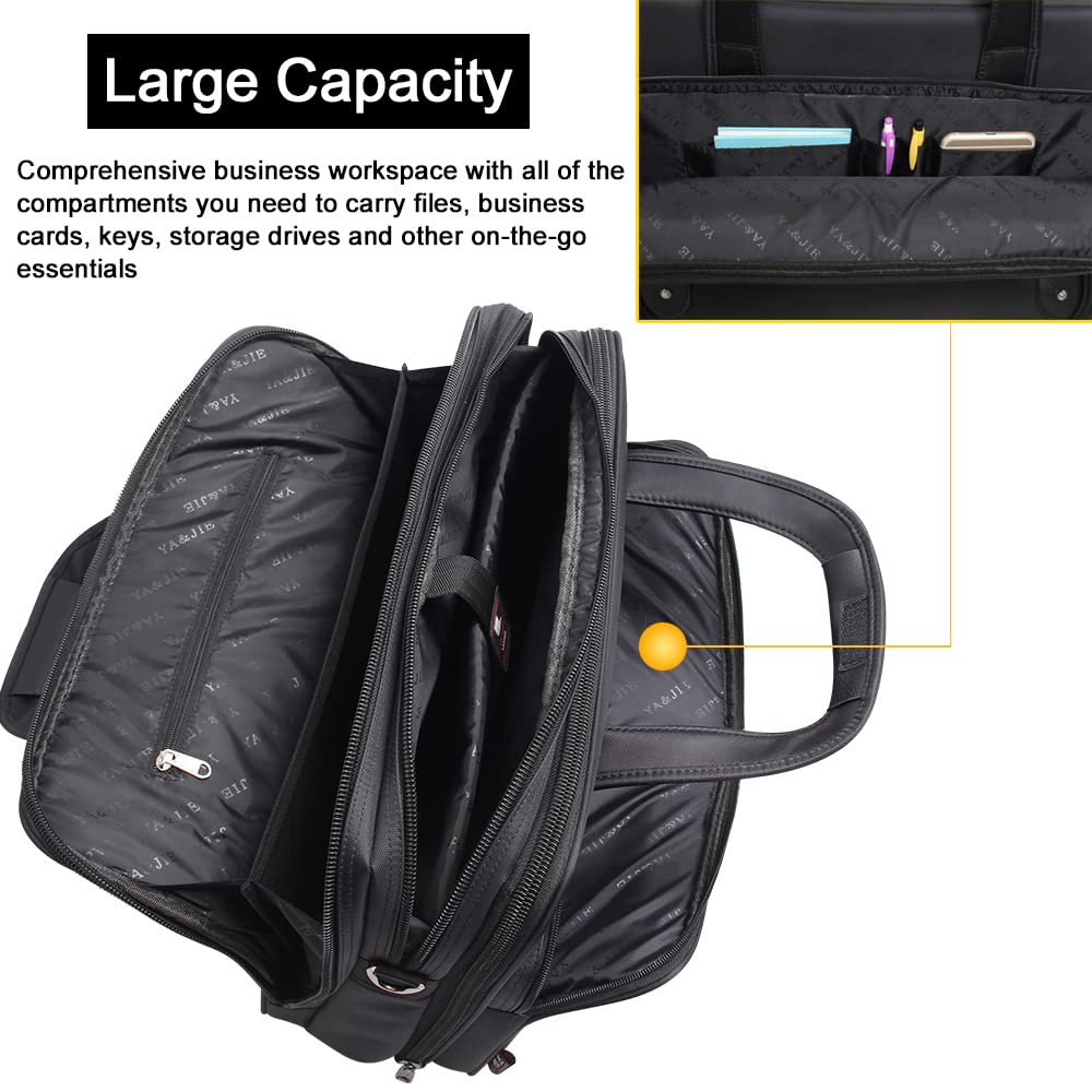 Large Briefcases For Men Canvas Tote Bag 15.6 Inch 17 Inch 19 Inch Laptop Case Work Bags Office Messenger Bag