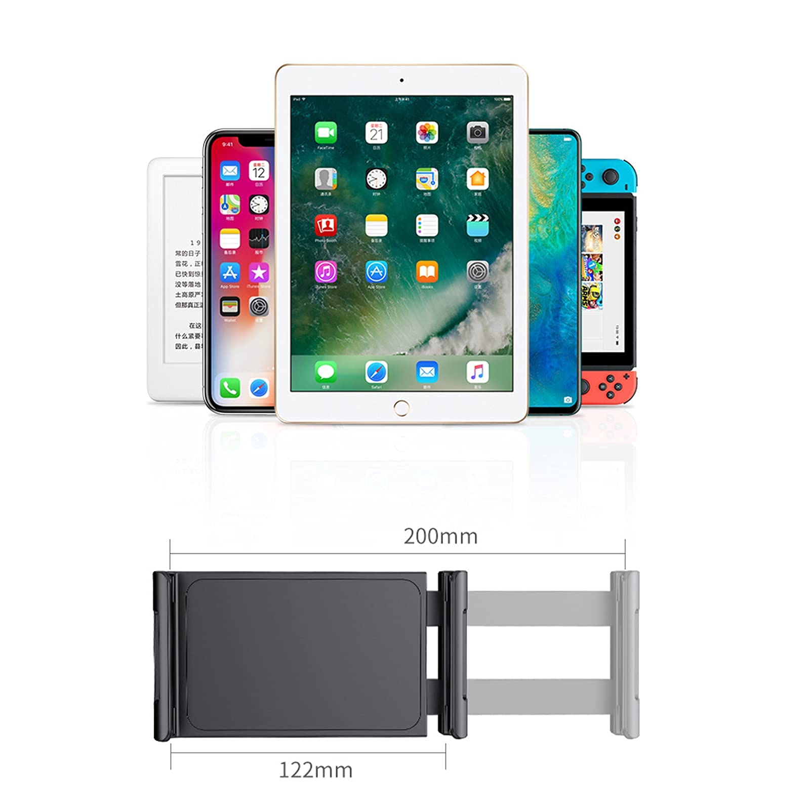 Supporto da pavimentoSupporto per telefonoSupporto per Tablet Supporto da Pavimento Universale Regolabile Supporto Regolabile in Altezza Compatibile con iPad Switch e telefoni da 4,6'' a 10,