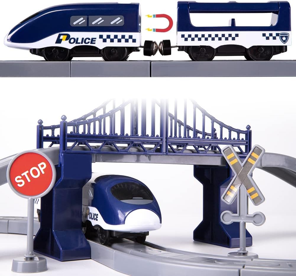 LZDMY Trenino Elettrico per Bambini 66 PZ, pista da corsa giocattolo da 3 anni, giocattolo per bambini da 2 4 5 6 anni, trenino albero di natale giocattolo educativo per bambini regalo