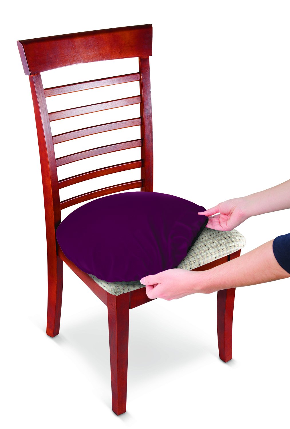 IdeaWorks Burgundy Soft, Stretchable, Removable, Machine Washable Seat Covers and Protectors for Kids, Pets and Entertaining, Set of 2