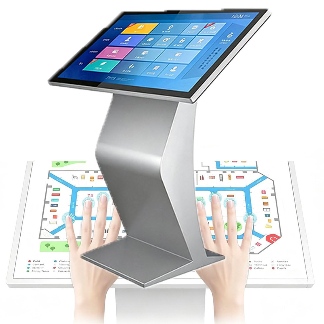 Quiosco Interactivo Señalizacion Digital Pantalla,I5+4gb+128gb 21.5inWindows10OS-Silver