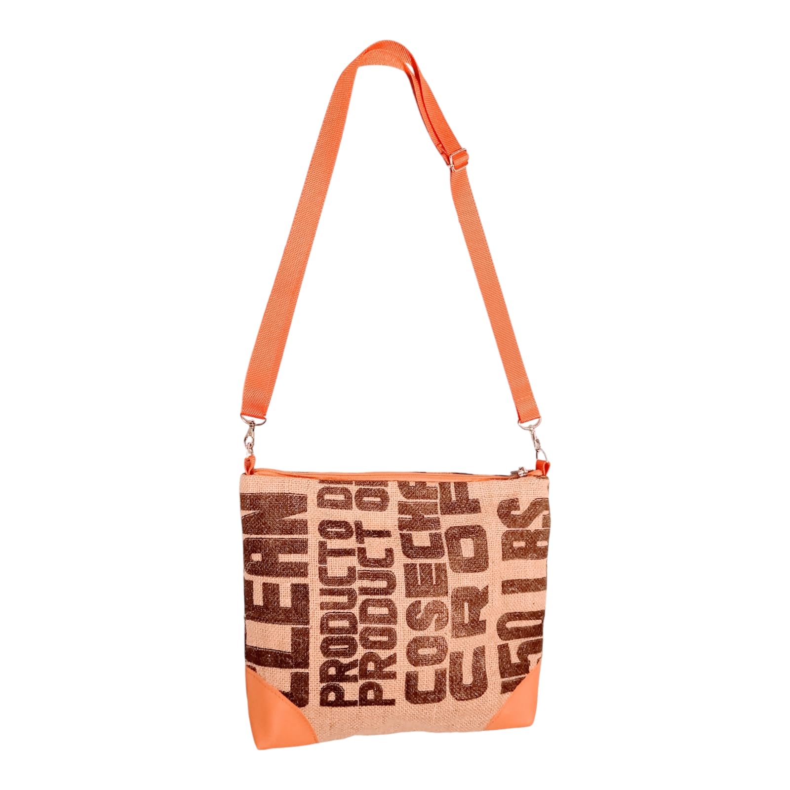 VAN DER ELV-Umhängetasche, Kuriertasche, Upcycling, Messenger Bag, immer ein Unikat, Hamburger Kaffeesasck, 100% fair, 100% nachhaltig,