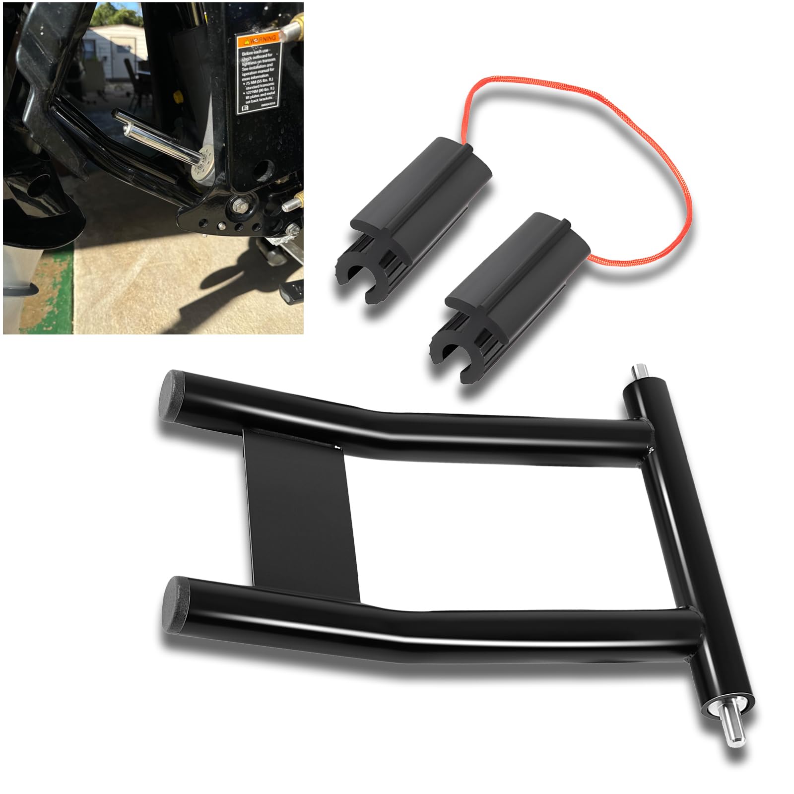 10107 Locking N’ Stow Transom Saver-Unterstützung|Außenbord-Stabilisierungssystem für Mercury 4-Takt/Sea Pro/Pro XS 75–115hp & 175–300hp|Außenbord-Spiegelschutz