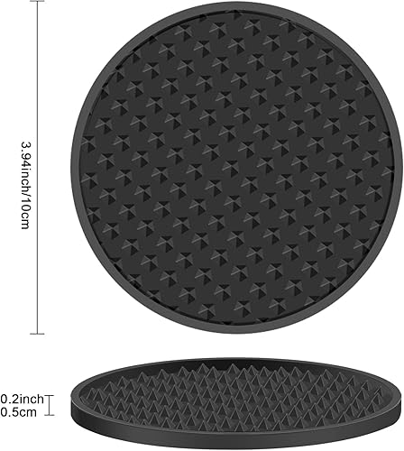 Miniatura 2 de Posavasos para bebidas, 8 piezas con soporte, posavasos de silicona para protección de mesa, resistentes al calor y antideslizantes, posavasos