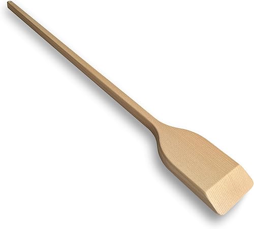Miniatura 8 de Paleta mezcladora de madera de haya de 36 pulgadas, fabricada en Ucrania, mango largo para cocinar cangrejos cajún hervir y preparar cerveza,