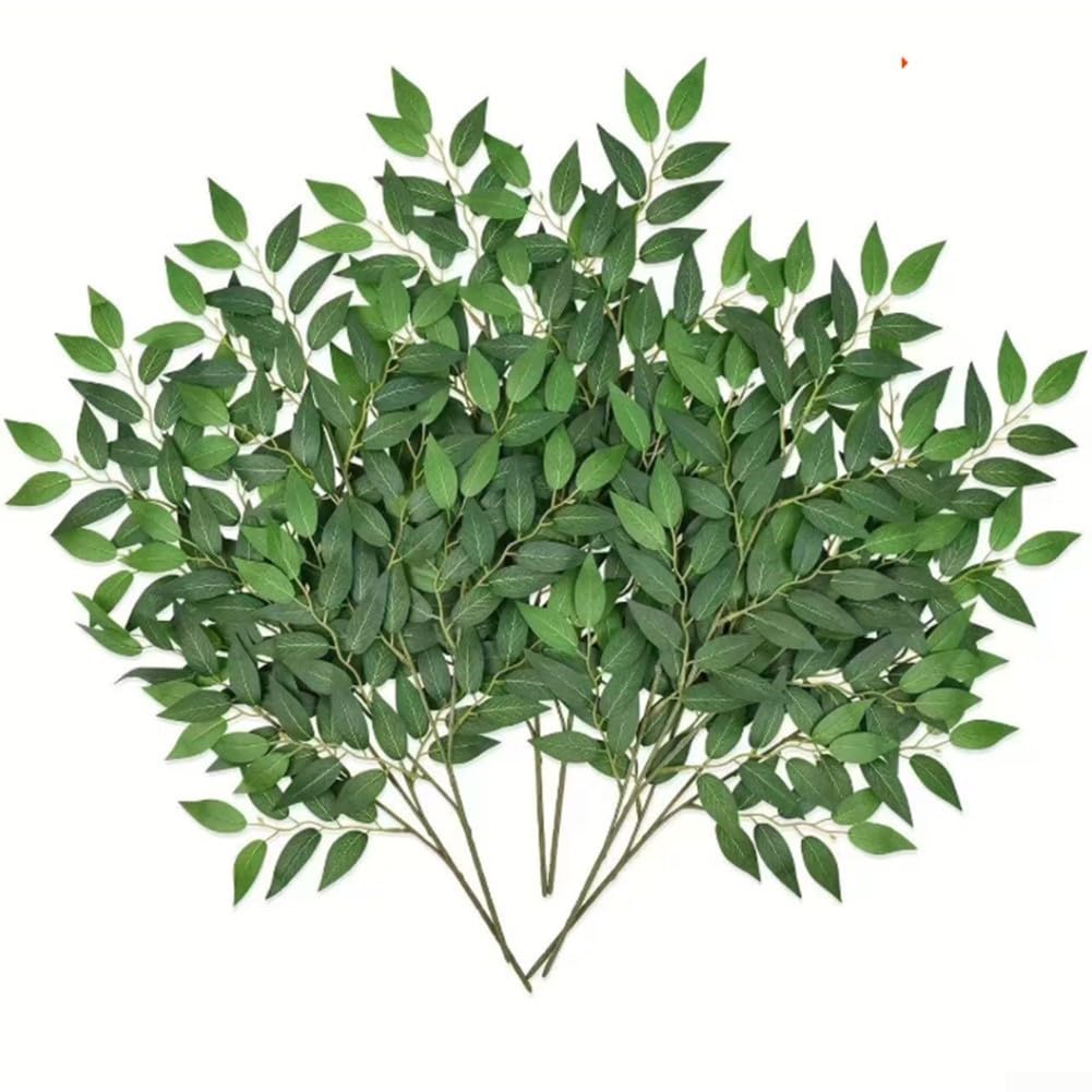 Plantas falsas verdes y tallos artificiales de 62 cm para centros de mesa de bodas y fiestas