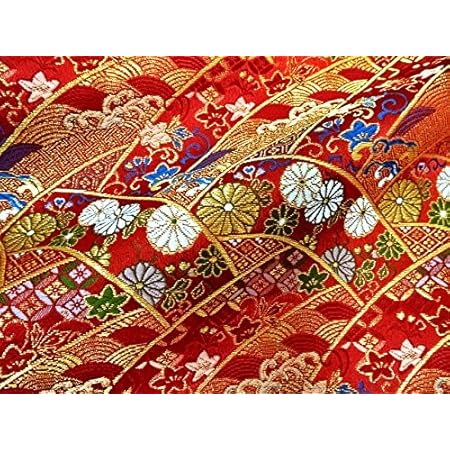 Amazon 京都西陣織 金襴 生地 波割付菊花文 赤 50cm単位 切り売り 和風 布地 和柄 生地 はぎれ よさこい 布 生地 通販 Amazon 京都西陣織 金襴 生地 波割付菊花文 赤 50cm単位 切り売り 和風 布地 和柄 生地 はぎれ よさこい 布 生地 通販