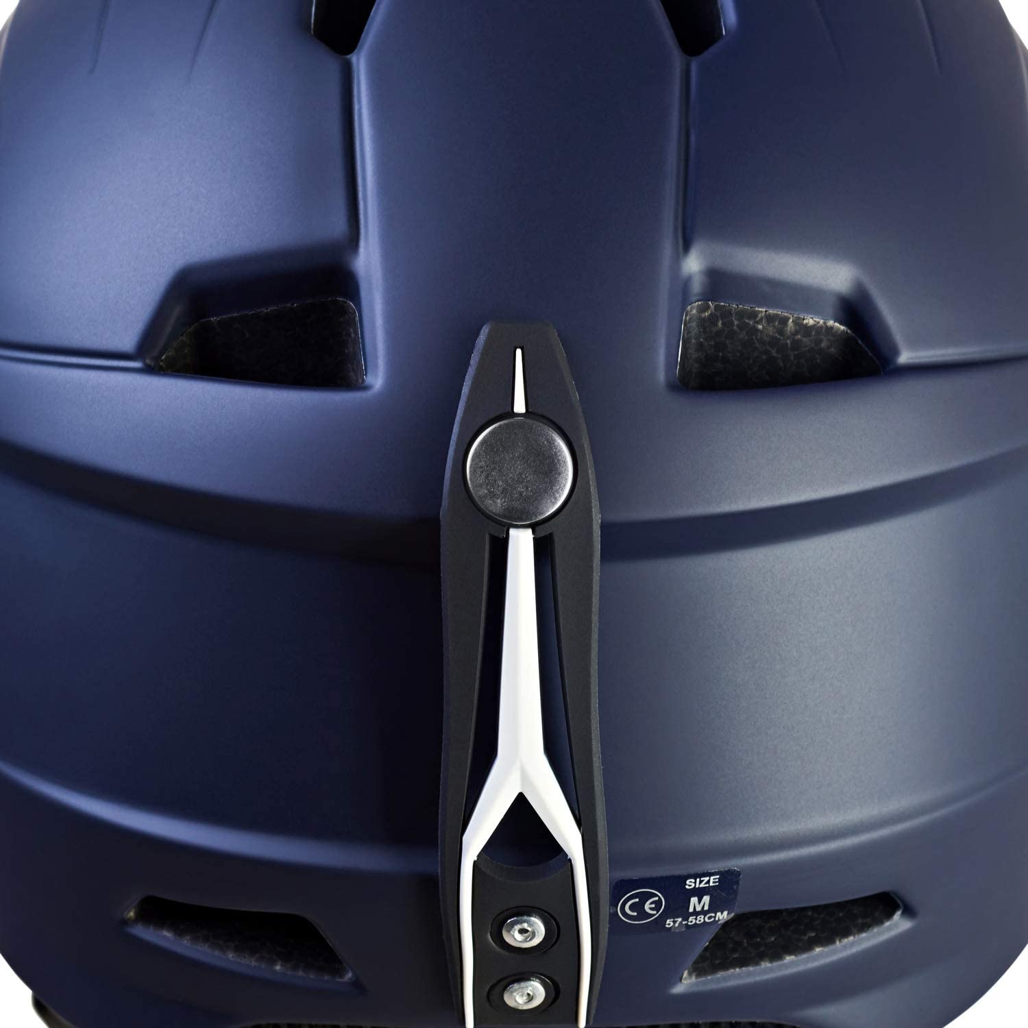 Black Crevice Skihelm Weiß, Casco da Sci Kitzbühel, Blu Navy/Bianco, Taglia L Unisex-Adulto