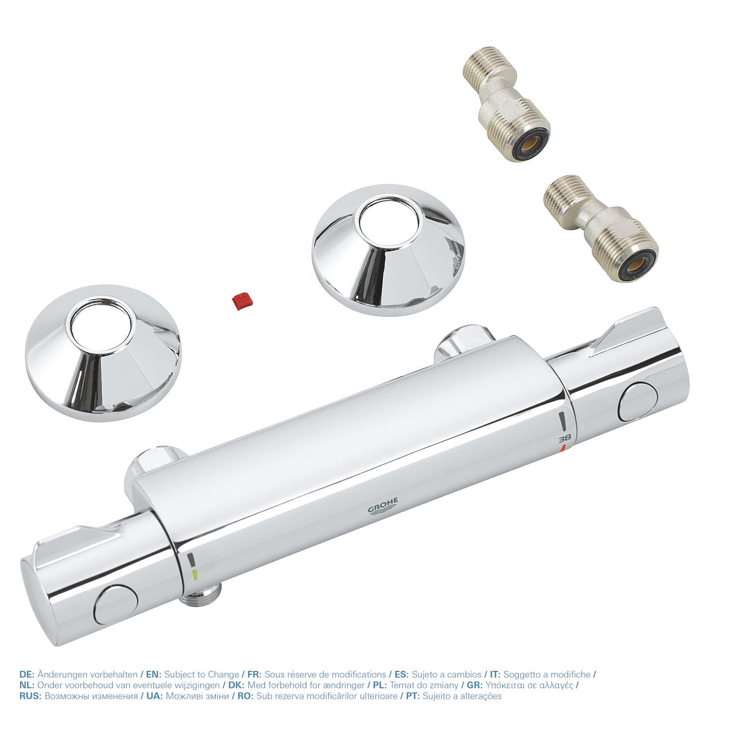 Grohe Grohtherm 800 Miscelatore Termostatico per Doccia 34558000, Cromo, ‎38.8 x 12.8 x 8.8 cm