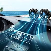 Gobesty 5V USB autós ventilátor 360° forgatható dupla fej alacsony zajszintű 8